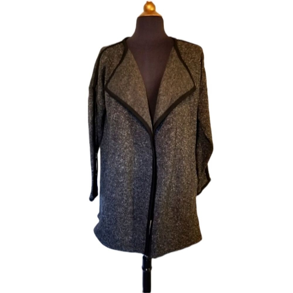 Banana Republic Sweater Cardigan Women's Medium Black Gray Dark Academia Fall